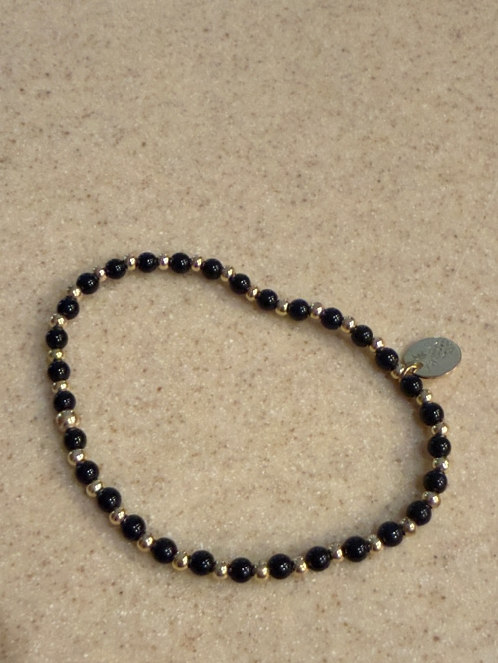 Gold & Purple Beaded Stretch Necklace - Women Jewelry
